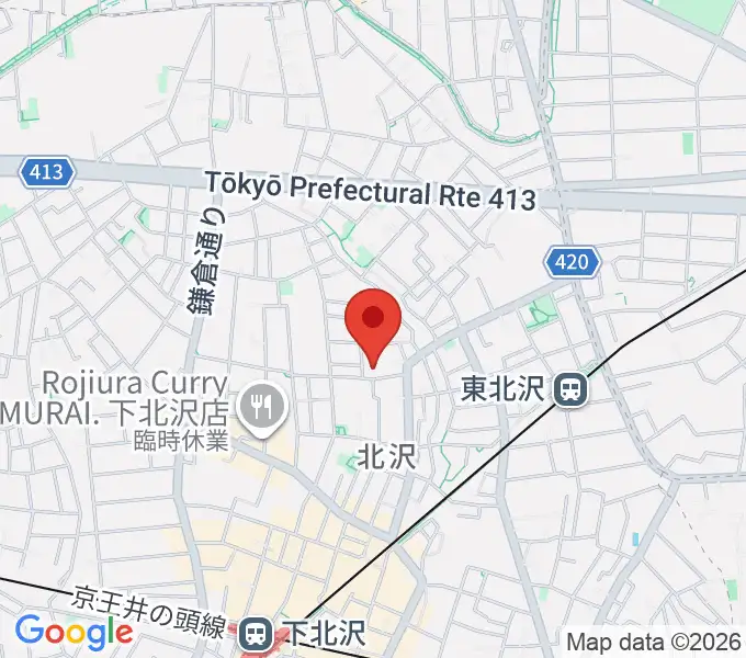 下北沢ハーフムーンホールの地図