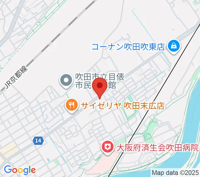 うたまくらピアノ工房の地図
