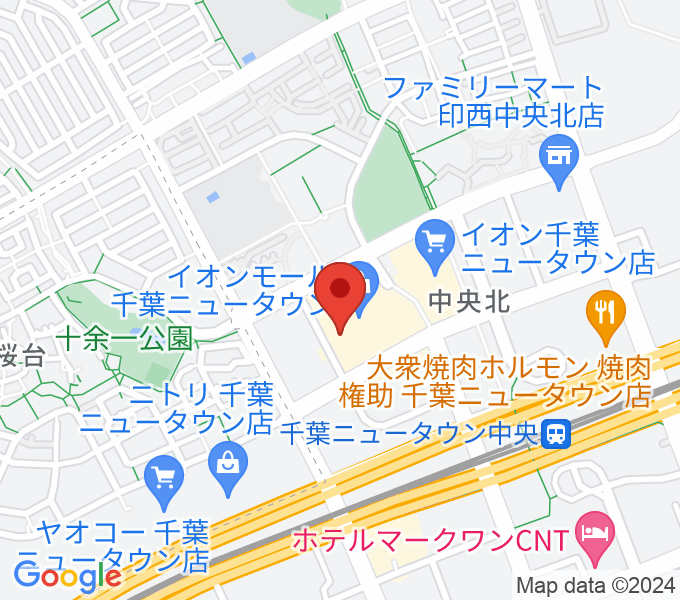 島村楽器 イオンモール千葉ニュータウン店の場所