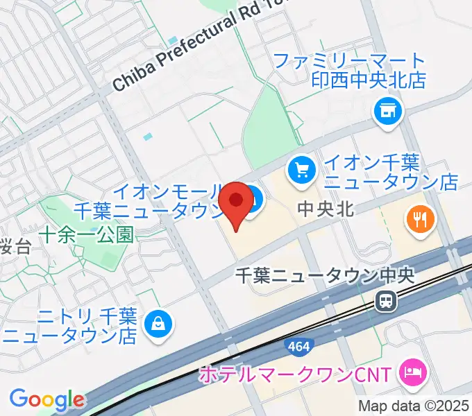 島村楽器 イオンモール千葉ニュータウン店の地図
