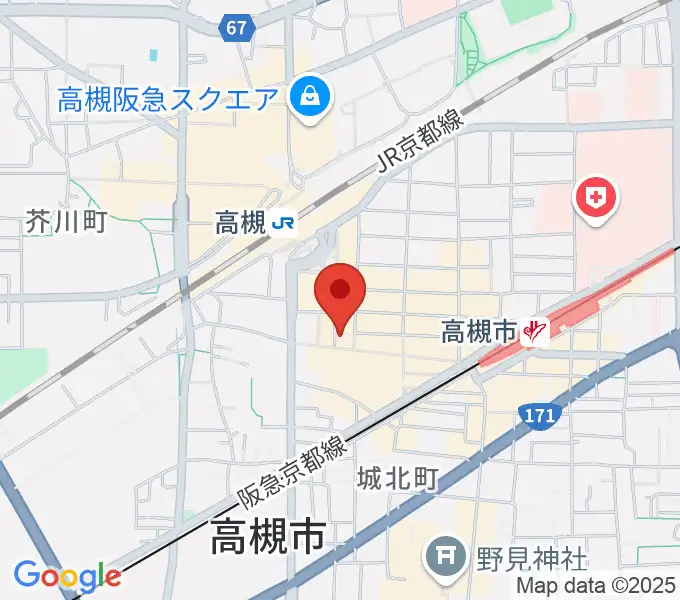 JEUGIA 高槻店の地図