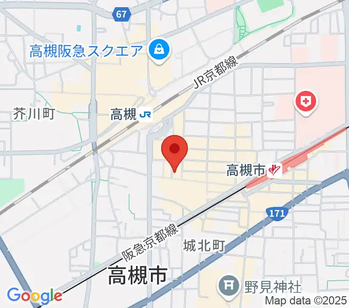 JEUGIA 高槻店の地図