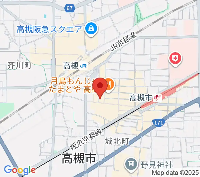 JEUGIA 高槻店の地図