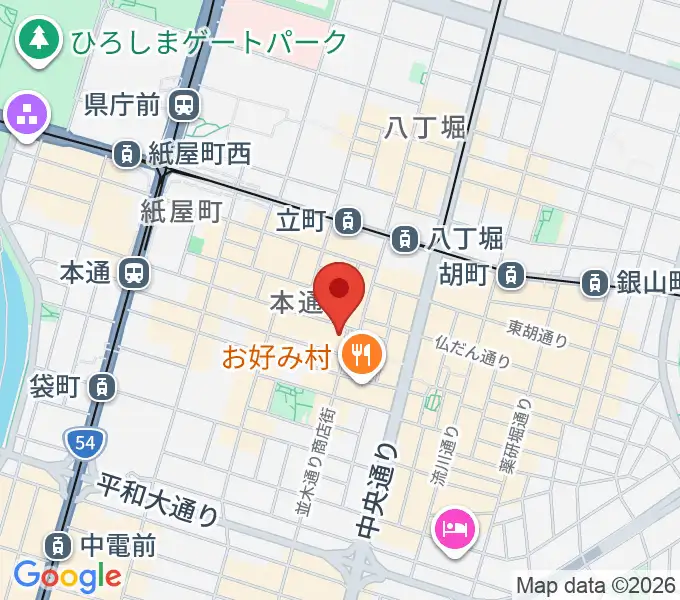 遠藤管楽器店の地図