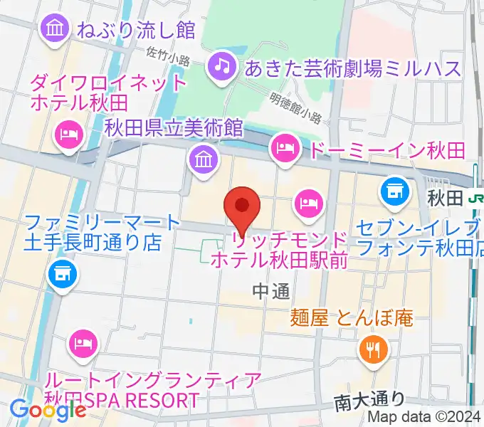 ヤマハミュージック 秋田店の地図