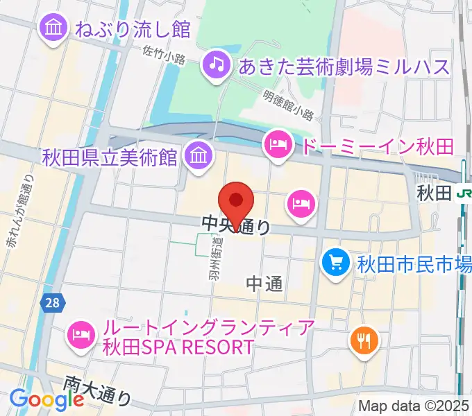 ヤマハミュージック 秋田店の地図