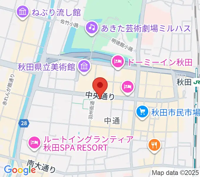 ヤマハミュージック 秋田店の地図