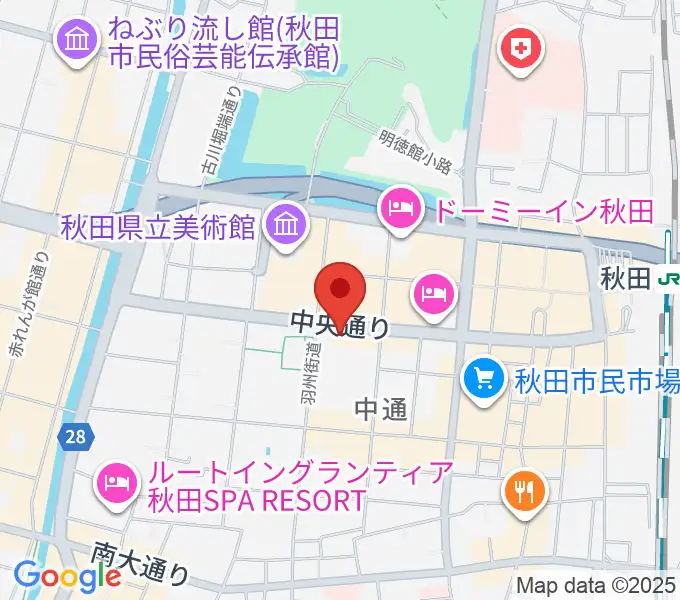 ヤマハミュージック 秋田店の地図