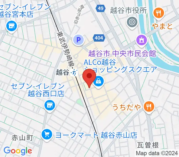 越谷イージーゴーイングスの地図