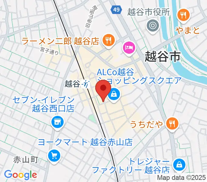 越谷イージーゴーイングスの地図