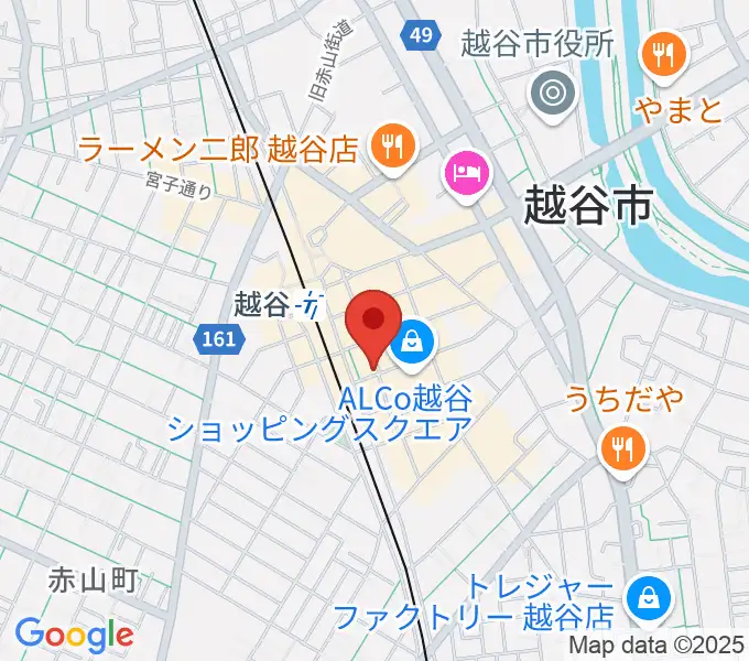 越谷イージーゴーイングスの地図