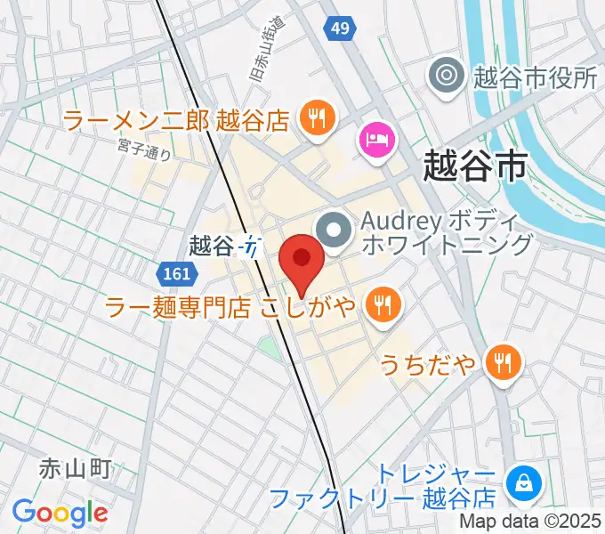 越谷イージーゴーイングスの地図
