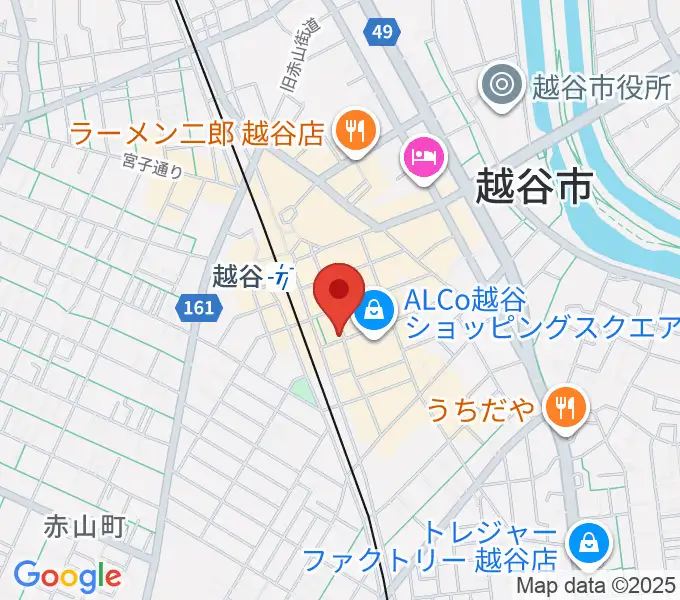 越谷イージーゴーイングスの地図