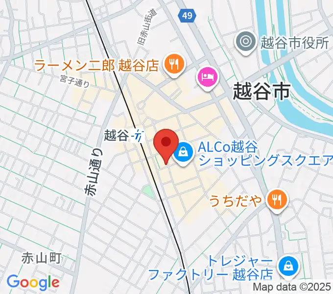 越谷イージーゴーイングスの地図