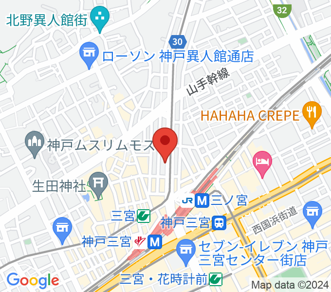 ヤマハミュージック 神戸店の場所