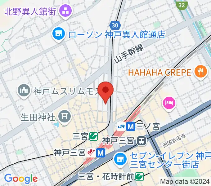 ヤマハミュージック 神戸店の地図