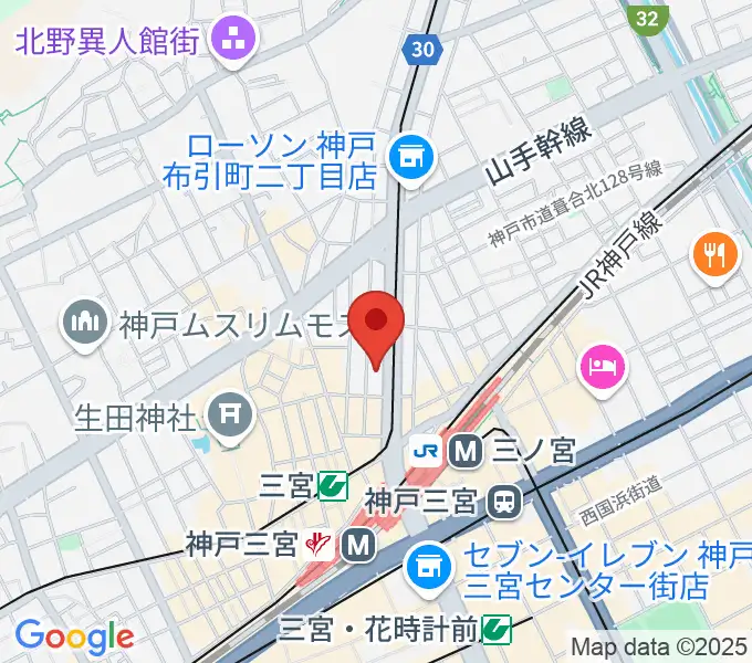 ヤマハミュージック 神戸店の地図