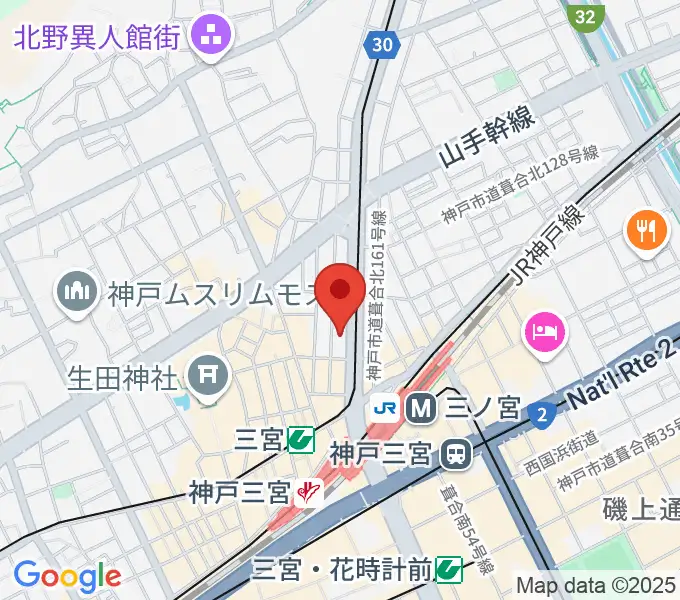 ヤマハミュージック 神戸店の地図