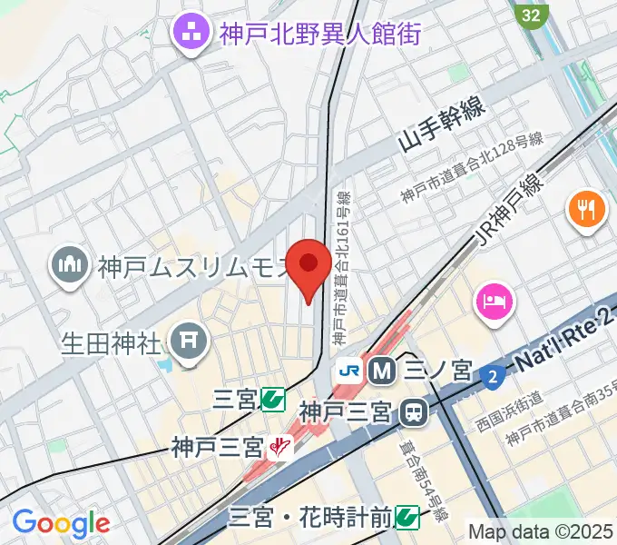 ヤマハミュージック 神戸店の地図