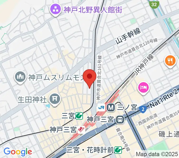 ヤマハミュージック 神戸店の地図