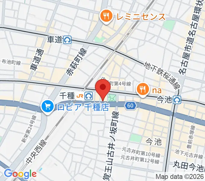 中善楽器ブレーメンの地図