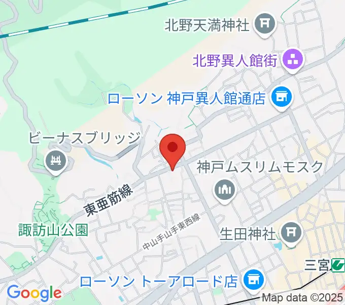弦楽器とレコードの店プリムローズの地図