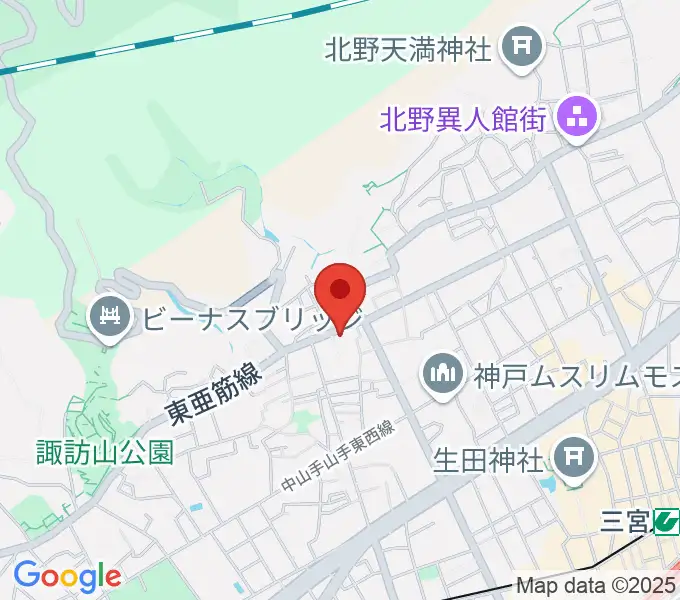 弦楽器とレコードの店プリムローズの地図