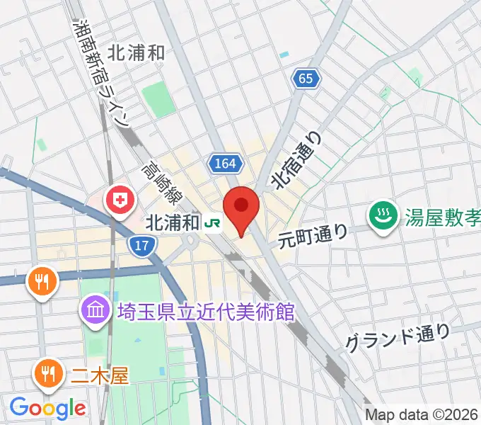 北浦和KYARAの地図