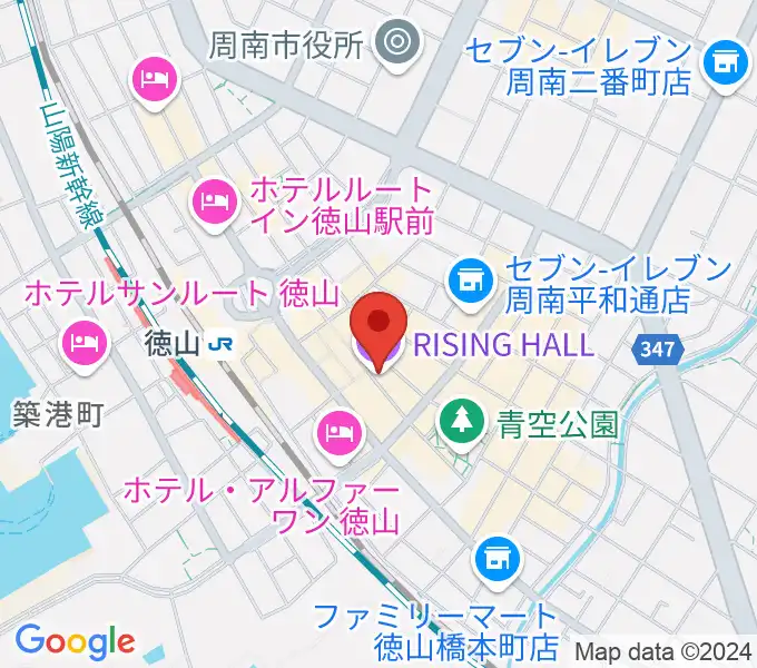 周南RISING HALLの地図