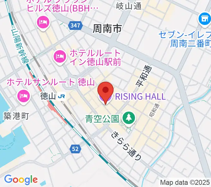 周南RISING HALLの地図