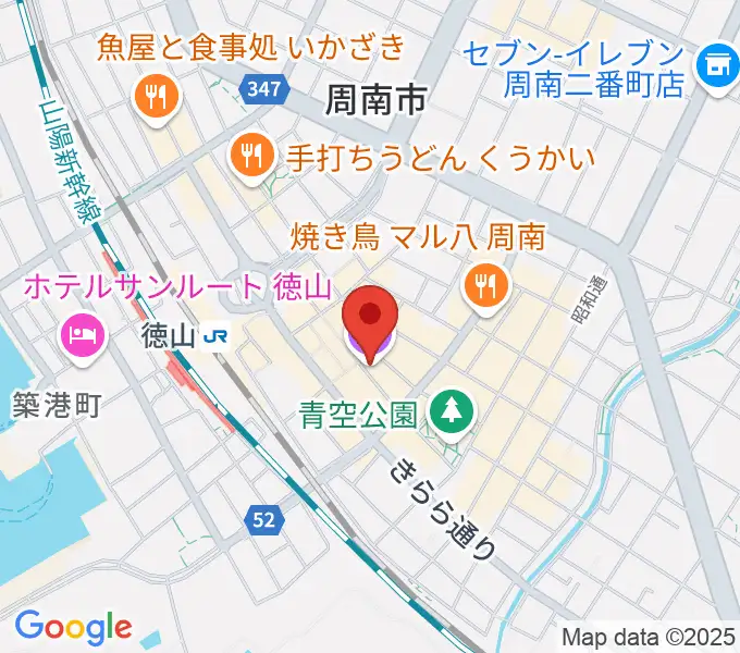 周南RISING HALLの地図