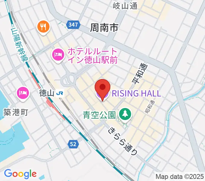 周南RISING HALLの地図