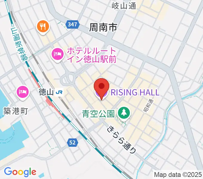 周南RISING HALLの地図