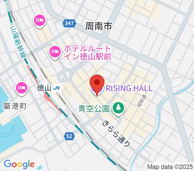 周南RISING HALLの地図