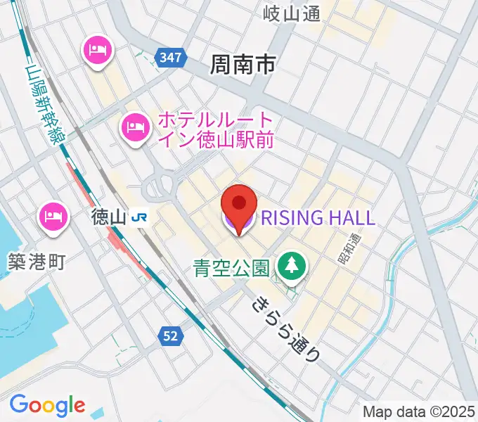 周南RISING HALLの地図