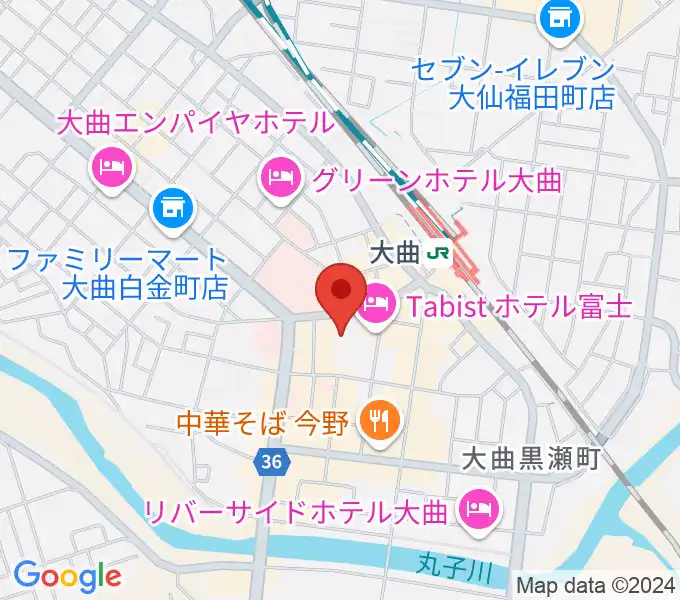 FMはなびの地図