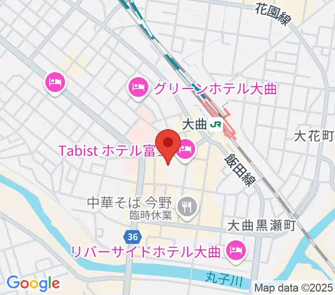 FMはなびの地図