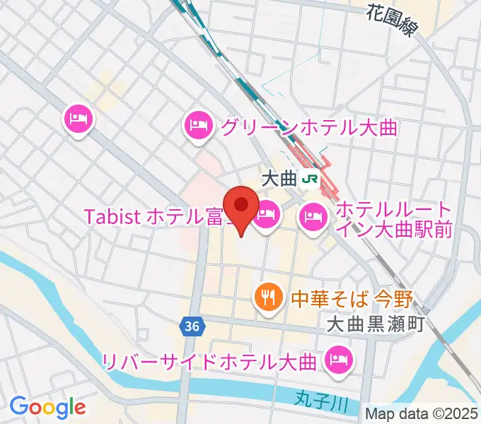 FMはなびの地図