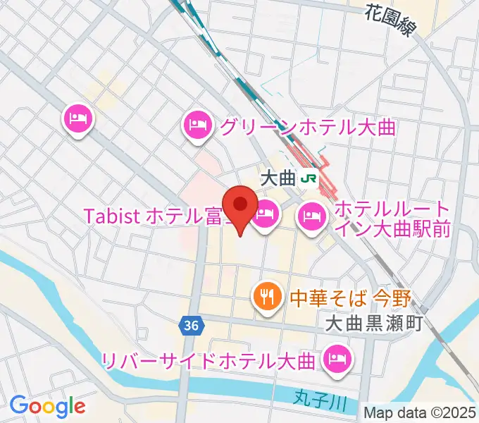 FMはなびの地図