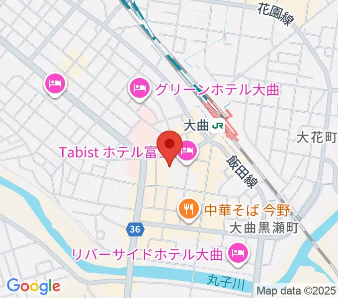 FMはなびの地図