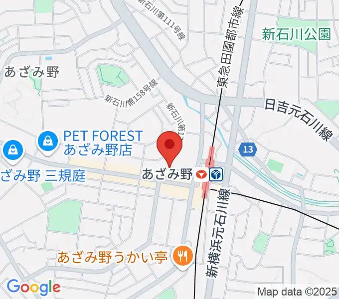あざみ野ジャングルポケットの地図
