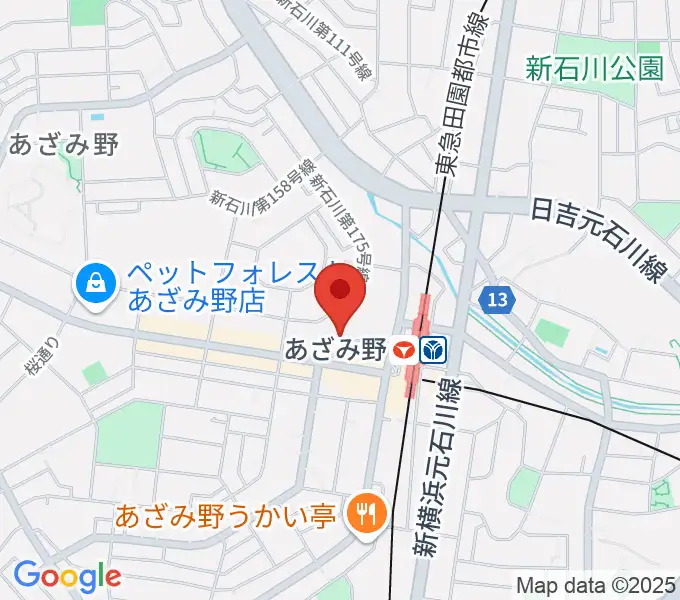 あざみ野ジャングルポケットの地図