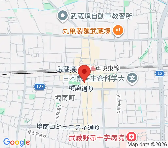 武蔵野プレイスの地図