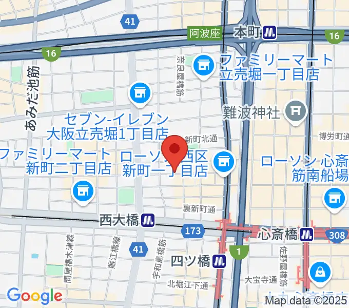 大阪スクールオブミュージック専門学校の地図