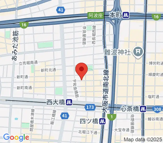 大阪スクールオブミュージック専門学校の地図