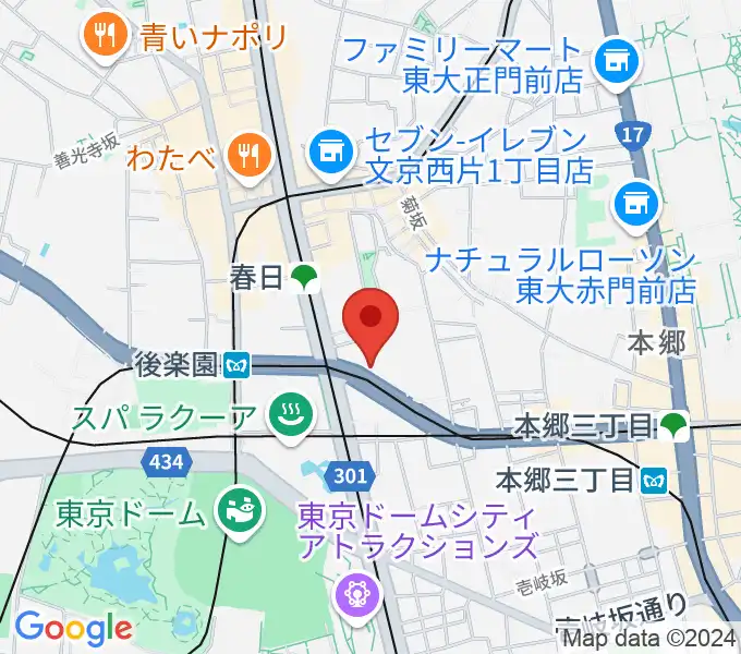 尚美ミュージックカレッジ専門学校の地図