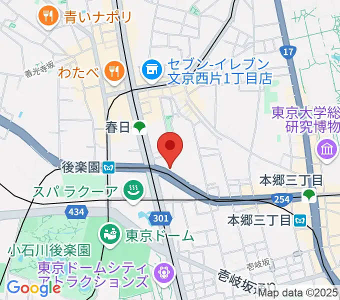 尚美ミュージックカレッジ専門学校の地図