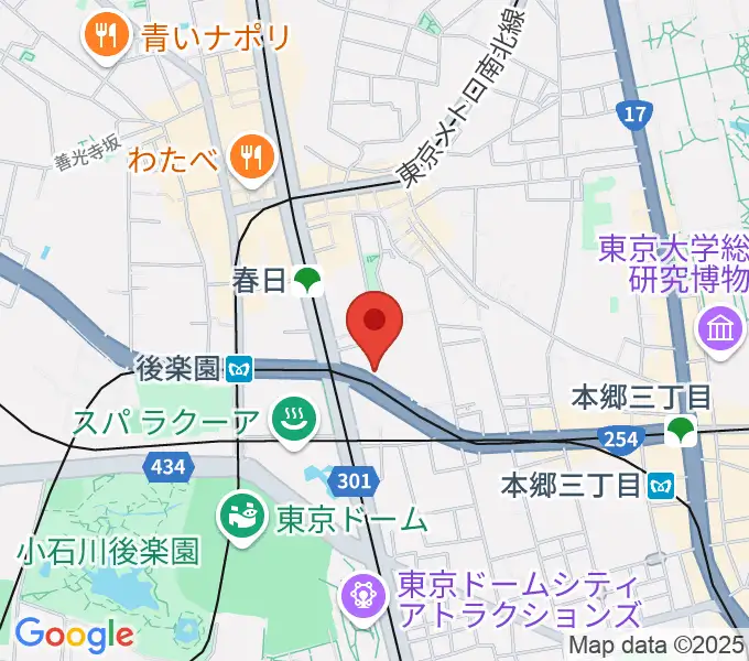 尚美ミュージックカレッジ専門学校の地図