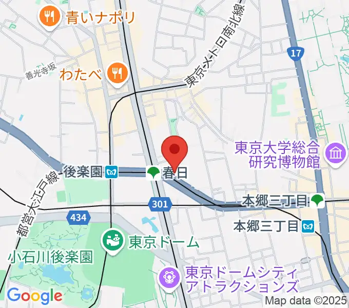 尚美ミュージックカレッジ専門学校の地図