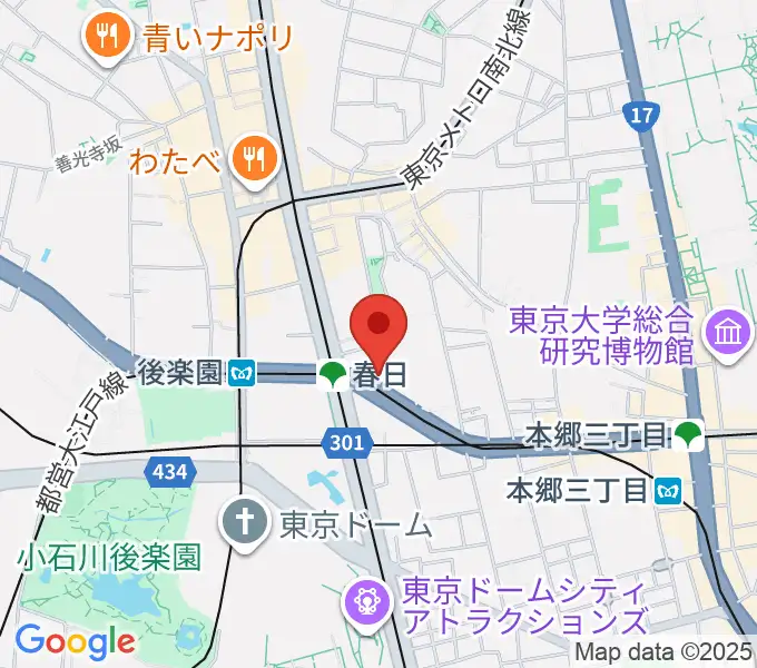 尚美ミュージックカレッジ専門学校の地図